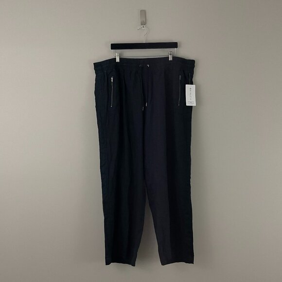 Athleta Cabo Linen Wide Leg Pants in Black Size 24 - Picture 1 of 8